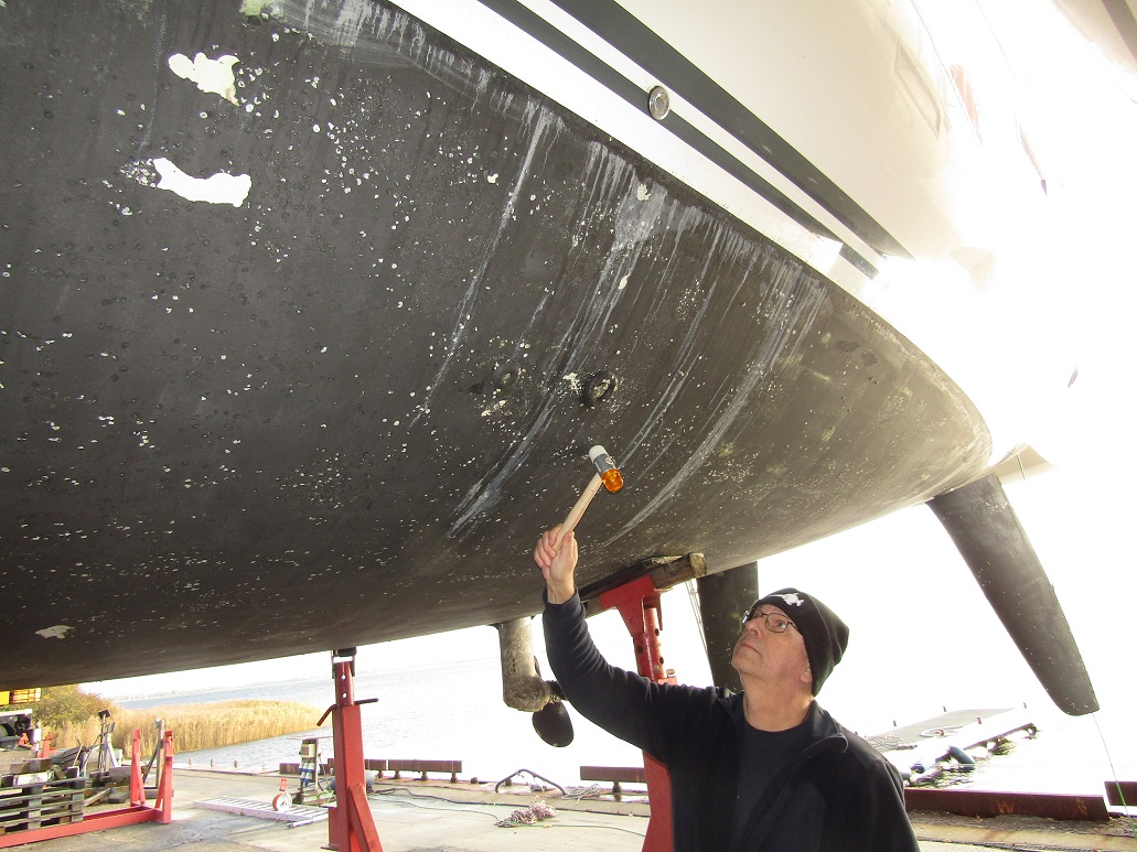 Andreas Wagner during the Hull Inspection of a Steel Hull